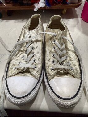 Converse Metallic Gold Low-Top Sneakers